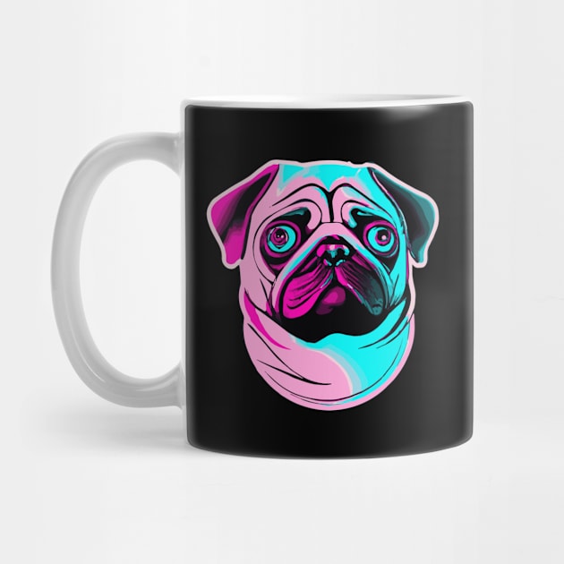 Vaporwave Pug Dog Lover Puppy by BetterManufaktur